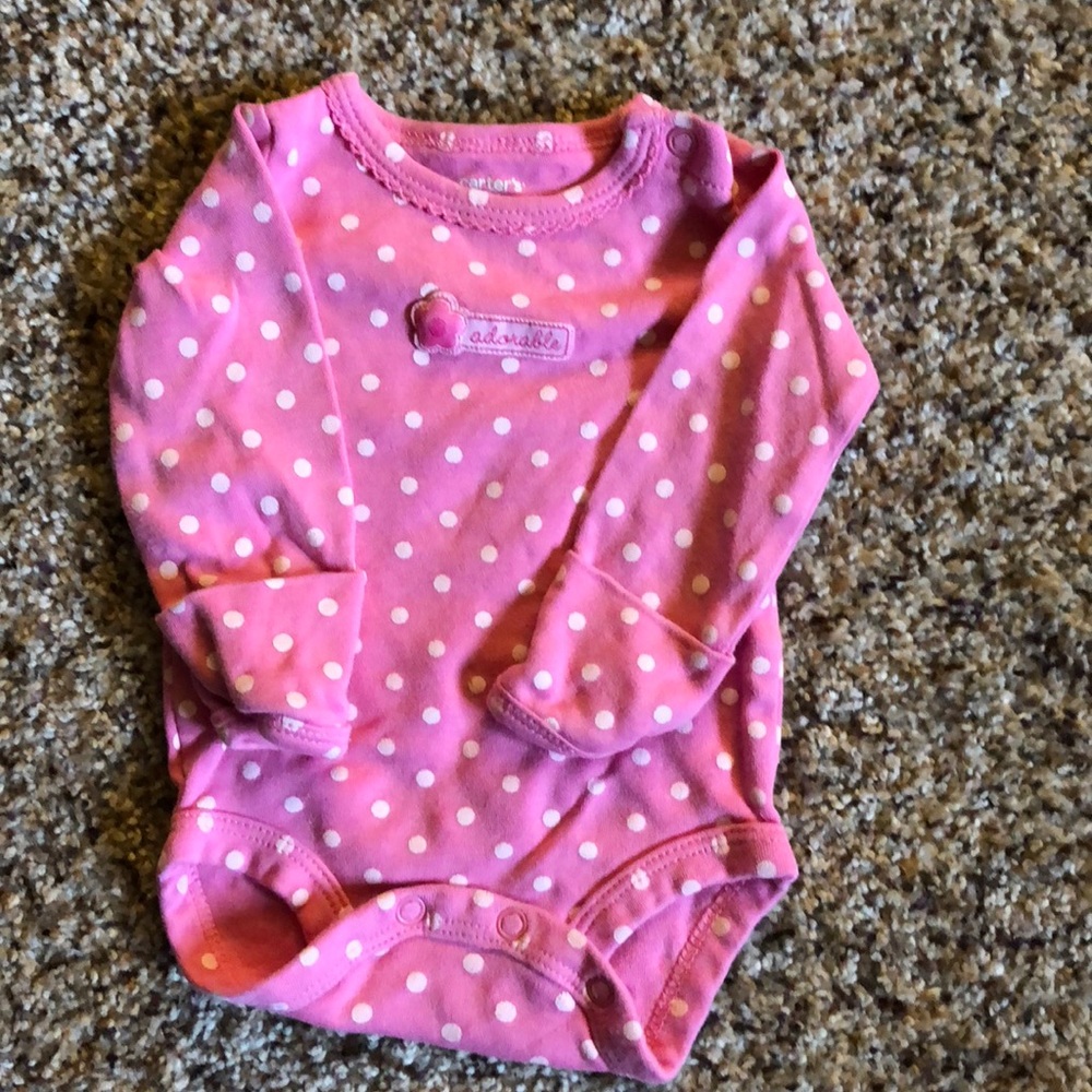 Carters Girl polka dot onesie